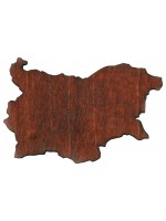 Дървена фигурка Ем Арт - Карта на България, 7 x 4.8 cm (4 бр.)
