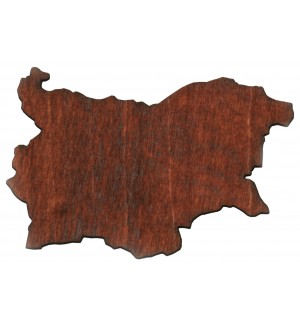 Дървена фигурка Ем Арт - Карта на България, 7 x 4.8 cm (4 бр.)
