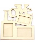 Дървена фоторамка Ем Арт - Love, 17 x 20 cm (3 снимки)