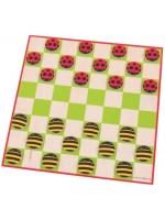 Дървена игра Bigjigs - Дама с калинки и пчелички 