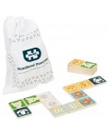 Дървена игра Bigjigs - Домино с горски животни