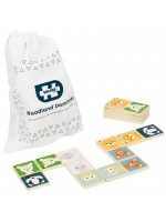 Дървена игра Bigjigs - Домино с горски животни