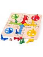 Детска дървена игра Bigjigs  - Не се сърди човече