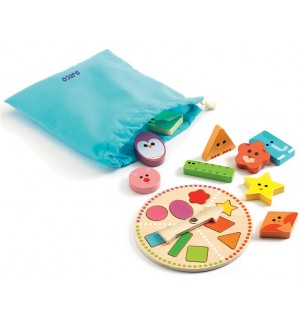 Дървена игра Djeco - Tactilobasic