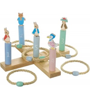 Дървена игра с рингове Orange Tree Toys Petter Rabbit - Hoopla