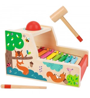 Дървена игра с топче и ксилофон 2 в 1 Tooky Toy