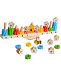 Дървена игра за баланс Bigjigs - Пчелички, 44 части