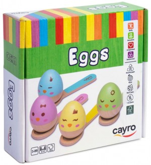 Дървена игра за баланс Cayro - Яйца 