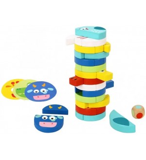 Дървена игра за баланс Tooky toy - Animals