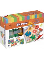 Дървена игра за нанизване Cayro - Форми и цветове