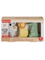Дървена игра за нанизване Fisher Price - С дървени животинчета