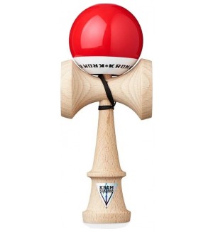 Дървена игра за сръчност KROM Kendama - Pop LOL Кендама, червена