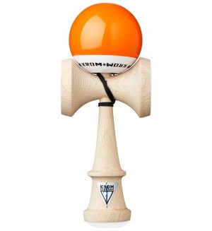 Дървена игра за сръчност KROM Kendama - Pop LOL Кендама, оранжева