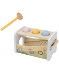 Дървена играчка 2 в 1 Viga Toys PolarB - Ксилофон с топки и чукче