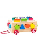 Дървенa играчка 3 в 1 Woodyland - Камионче с фигури