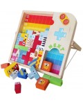 Дървена играчка Acool Toy - Двуизмерен и триизмерен пъзел и тетрис