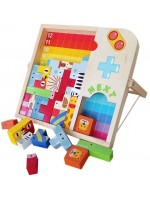 Дървена играчка Acool Toy - Двуизмерен и триизмерен пъзел и тетрис