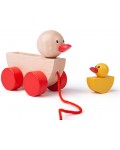 Дървена играчка Bigjigs - Патенца за дърпане