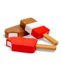 Дървена играчка Bigjigs - Сладолед на клечка, асортимент