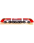 Дървена играчка Bigjigs -Влакчето Pendolino, с релси  