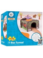 Дървена играчка Bigjigs - ЖП тунел, Т-Рекс