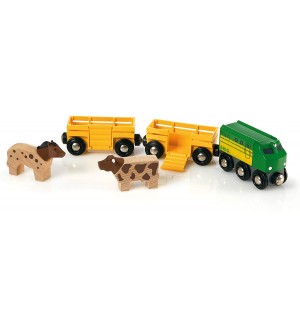 Дървена играчка Brio - Влакче Ферма