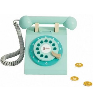 Дървена играчка Classic World - Телефон с шайба 