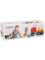 Дървена играчка Cubika - Камион с кран