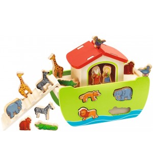 Дървена играчка Eichhorn - Ноевия ковчег, 21 части Дървена играчка Eichhorn - Ноевия ковчег, 21 части