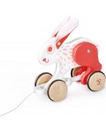 Дървена играчка HaPe International  - Заек на колела