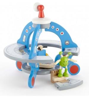 Дървена играчка Hape  - Кораб НЛО