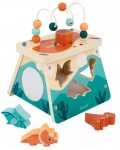 Дървена играчка Janod - Мултиактивен вулкан, Дино