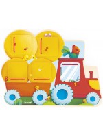 Дървена играчка Janod - Потърси и намери, фермерски трактор Дървена играчка Janod - Потърси и намери, фермерски трактор