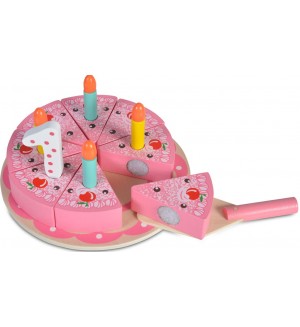 Дървена играчка Moni -  Торта Happy Birthday