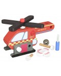 Дървена играчка Orange Tree Toys - Сглобяем хеликоптер, 21 части