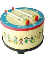 Дървена играчка Smart Baby - Барабанче, шарено