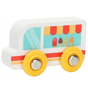Дървена играчка Smart Baby - Камион за сладолед
