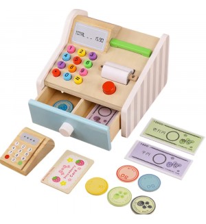 Дървена играчка Smart Baby - Касов апарат
