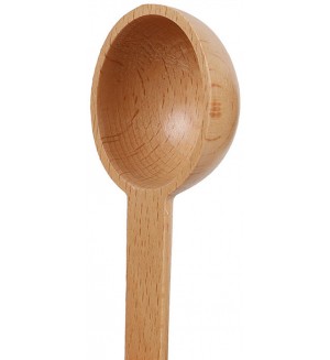 Дървена играчка Smart Baby - Лъжичка за практически занимания, по Монтесори, 16 cm