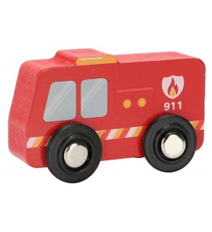 Дървена играчка Smart Baby - Пожарна