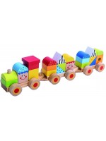 Дървена играчка Tooky Toy - Дидактическо влакче