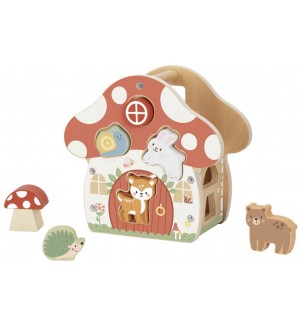 Дървена играчка Tooky Toy - Гъбка за сортиране Дървена играчка Tooky Toy - Гъбка за сортиране