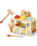 Дървена играчка Tooky Toy - Ксилофон с топки и чукче, Горски свят