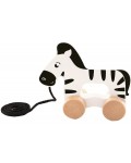 Дървена играчка за дърпане Trefl - Зебра Зена