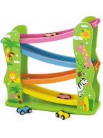Дървена играчка Viga - Писта с колички