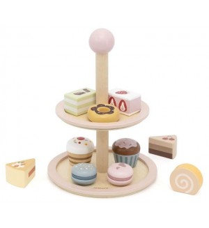 Дървена играчка Viga Toys PolarB - Двуетажна поставка със сладкиши