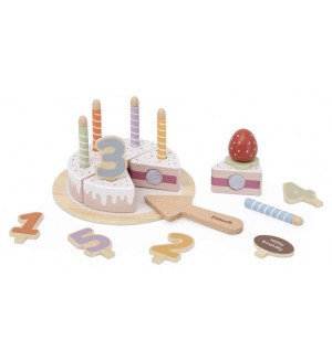 Дървена играчка Viga Toys PolarB - Торта за рожден ден с цифри и свещички Дървена играчка Viga Toys PolarB - Торта за рожден ден с цифри и свещички