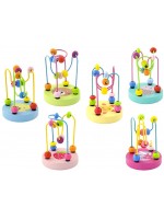 Дървена играчка Viga Toys – Телена спирала с мъниста, асортимент