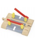 Дървена играчка Viga Toys - Железопътен прелез, със звукови ефекти