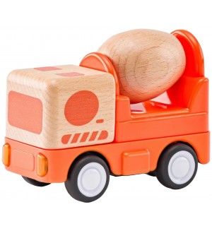 Дървена играчка Woodyland - Бетоновоз със звук и светлина Дървена играчка Woodyland - Бетоновоз със звук и светлина